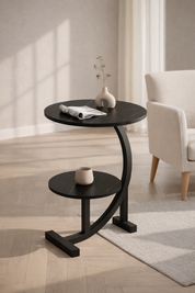 Tivara – Mini Bijzettafel – Twee Niveaus & Mobiel – Voor Woonkamer