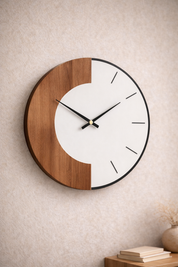 Oud – Grote Houten Wandklok – Tijdloos & Geruisloos – Voor Woonkamer