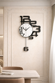 Aevum – Grote Wandklok – Geluidsloos & Modern – Voor Woonkamer